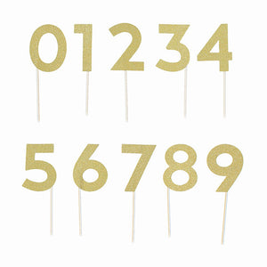 Glitter Number Cake Toppers (3 days minimum notice)