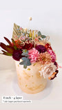Floral Stencilled Rustic Cake (7 days minimum notice)